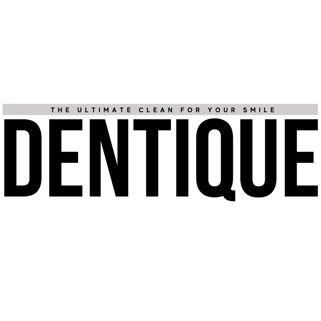Dentique logo with tagline 'The Ultimate Clean for Your Smile' on a white background